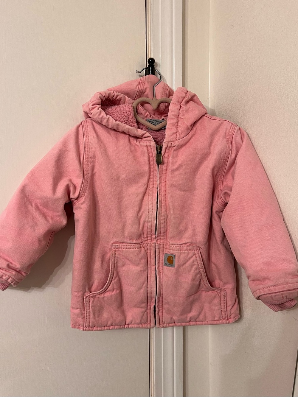 TODDLER PINK CANVAS HEAVY DUTY CARHARTT JACKET ✨